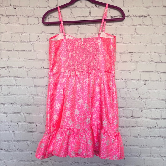 LILLY PULITZER Sutton Roxie Pink Jacquard Skirted Romper Shorts--NWT--6 - Picture 3 of 16